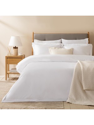 Ozka Concept EDELINE%100 Pamuk King Size Nevresim Seti 230X220 cm Beyaz