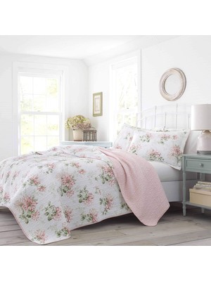 Ozka Concept Laura Ashley - Queen Yorgan Seti, Eşleşen Kılıflarla Pamuklu Ters Çevrilebilir Yatak Takımı, H