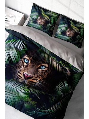 Ozka Concept Monohome Leopar Çift Kişilik Nevresim Takımı Pamuk Saten Jungle Leopard, MONOHOME67304