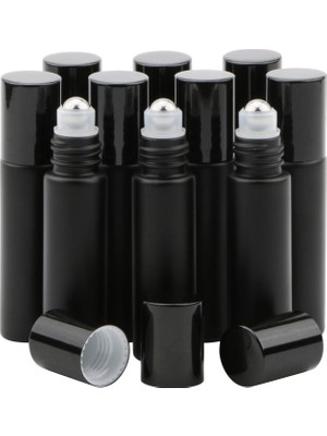 Ozka Concept Kesell Şişe Üzerinde Cam Rulo, 10 ml Yeniden Doldurulabilir Uçucu Şişesi, Stianless Çelik Toplu