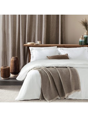 Ozka Concept Sanıa Bambu Çift Kişilik Nevresim Seti 200X220 cm Beyaz