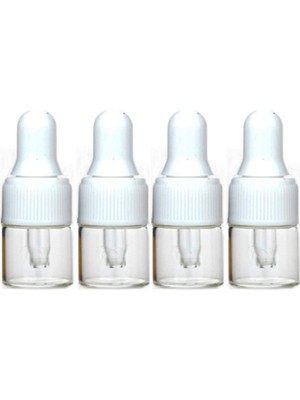 Ozka Concept Mollensiuer 100 Adet 1 ml Şeffaf Mini Sevimli Cam Esansiyel Damlalık Şişeleri Göz Damlalığı Dağ