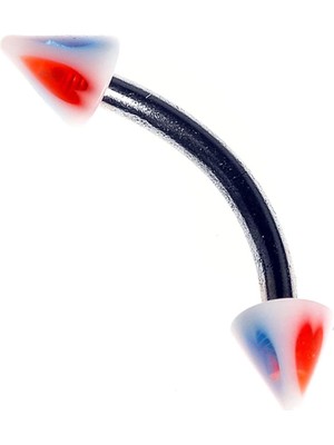 Ozka Concept Rouge Curved Barbel Çelik Spike Piercing TDGR00910