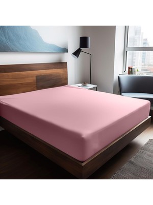 Ozka Concept Soley Plane 140X200 Ranforce Fited Çarşaf, Pembe