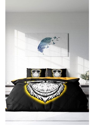 Ozka Concept Monohome Çift KIŞILIK%100 Pamuk Saten Nevresim Takımı Monkey, MONOHOME61135