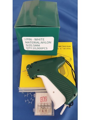 Ozka Concept Türban-Gelinlik Set, 5 mm Naylon T-End KILÇIĞI(10.000 Adet)- 80X Tabanca(1 Adet) 5li Iğne