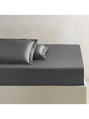 Ozka Concept Linens x Tencel™ Lyocell Çift Kişilik Çarşaf Antrasit