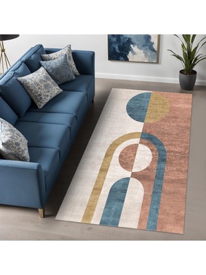 Ozka Concept Sarema Kadife Kaymaz Pamuk Tabanlı Yıkanabilir Antibakteriyel Salon Halısı 200X300
