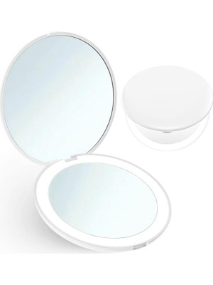 Ozka Concept Büyüteç Kompakt Ayna, 1X/10X Büyüteç Makyaj Aynası Taşınabilir Küçük El Çantası Çanta Cep Için Maky