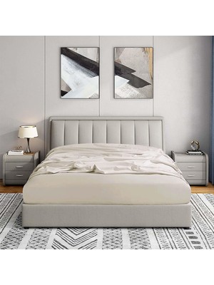 Ozka Concept Soley | Jersey |%100 Doğal Pamuklu Tek/çift Kişilik Lastikli Çarşaf Ekru