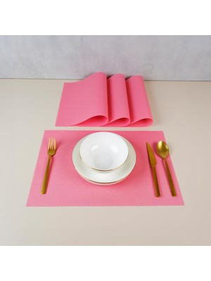 Ozka Concept Maxstyle Plaid Pink 4 Parça Amerikan Servis 30X45 cm