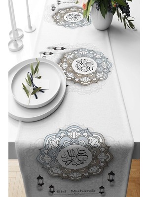 Ozka Concept Pelangi Eid Mubarak Beyaz Ramazan Temalı Tutmaz Kumaş Salon Mutfak Masa Değişik Ranır Modeller