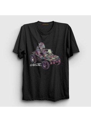 Presmono Unisex Siyah Geep Gorillaz T-Shirt