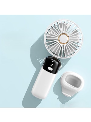 Cngzhn USB Şarjlı Taşınabilir Katlanabilir El Fanı Beyaz Renk