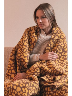 Ozka Concept Pamuklu Leopar Desenli Yumuşak Dokulu Çift Kişilik Bataniye