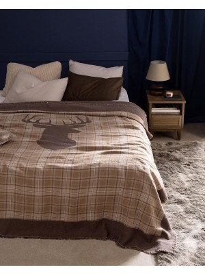 Ozka Concept Valensole Çift KIŞILIK%100 Pamuk Yatak Örtüsü, Bej, 220 x 240