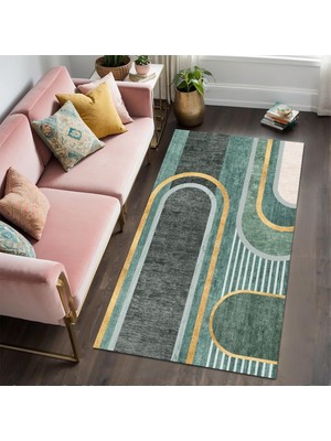 Ozka Concept Grenz Kadife Kaymaz Pamuk Tabanlı Yıkanabilir Antibakteriyel Salon Halısı 100X150