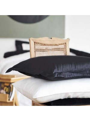 Ozka Concept Linens Mix&match Pamuk Saten 2'li Volanlı Yastık Kılıfı Seti Ekru
