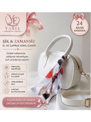 Yasel Takı & Çanta Fular Detaylı Mini Suni Deri Kadın El & Omuz Çantası