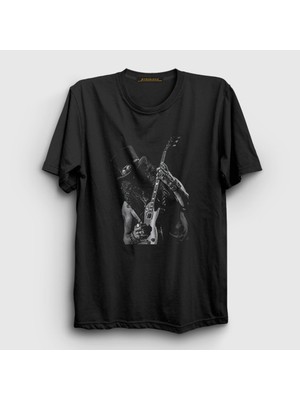 Presmono Unisex Siyah Hold Guitarist Guns N' Roses Slash T-Shirt