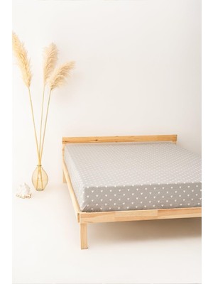 Ozka Concept Soley Hearts Çift Kişilik Düz Çarşaf, 240X260, Gri
