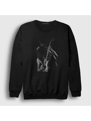 Presmono Unisex Siyah Hold Guitarist Guns N' Roses Slash Sweatshirt