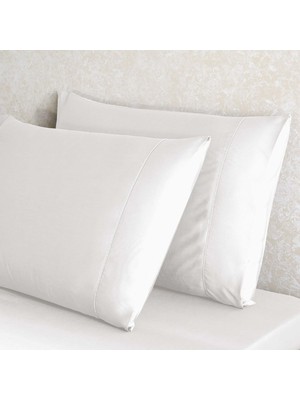 Ozka Concept Linens x Tencel™ Lyocell 2'li Standart Yastık Kılıfı Beyaz