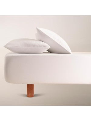 Ozka Concept Lia Lastikli Carsaf Seti 200X200 (Ek 35 Cm) Beyaz
