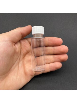 Ozka Concept Makrobay 30 ml Şeffaf Pet Plastik Şişe Seti – Beyaz Kapaklı Boş Şişeler | Kozmetik, Gıda 50 Adet
