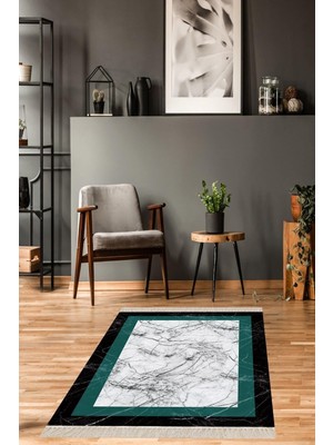 Ozka Concept On The Clouds Mermer Desenli Dijital Baskı Yıkanabilir Kaymaz Taban Salon Halı Yolluk MEG453,