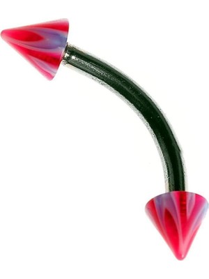 Ozka Concept Rouge Moulin Curved Barbel Çelik Spike Piercing TDGR00900