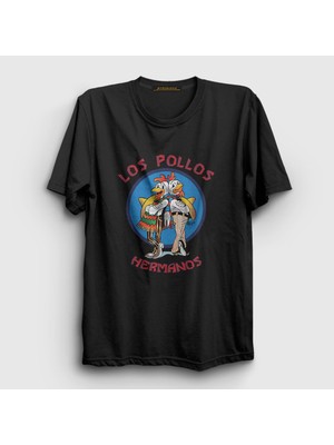 Presmono Unisex Siyah Los Pollos Hermanos Breaking Bad T-Shirt
