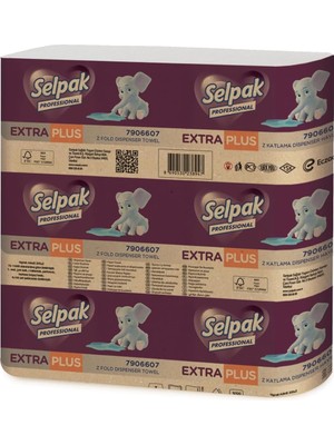 Ozka Concept Selpak Professional Extra Z Katlı Plus Dispenser Havlu, 200 Yaprak