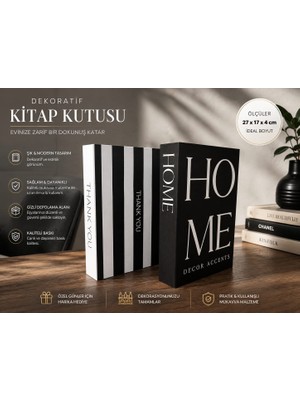 Nariba 2'li Dekoratif Kitap Kutu