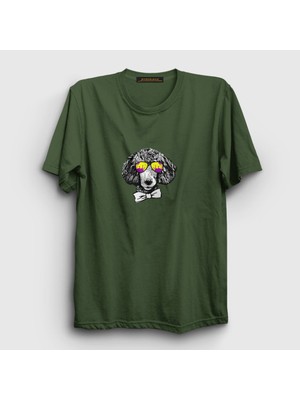 Presmono Unisex Haki Poodle Dog Köpek T-Shirt