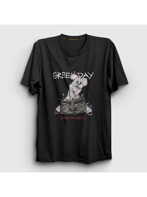 Presmono Unisex Siyah Rabbit Green Day T-Shirt