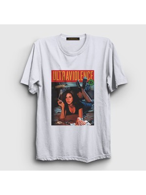 Presmono Unisex Beyaz Pulp Fiction Lana Del Rey T-Shirt