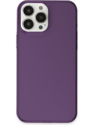 Fırsatkolik iPhone 13 Pro Max Kılıf Pc Sert Şeffaf Kapak - Mor