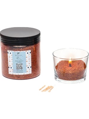 Ozka Concept Dark Amber Kokulu Taba Yaratıcı Inci Tozu Mum (30 Adet Fitil ile BIRLIKTE)-250 gr