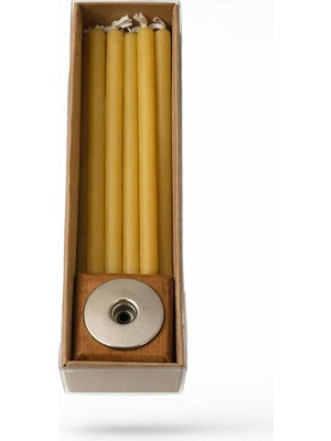 Ozka Concept Doğal Balmumu Meditasyon Mumu Seti, 20 Adet, 30 Dakika Yanma Süreli, 10 cm Uzunluk, 0.6 cm Çap, Öze