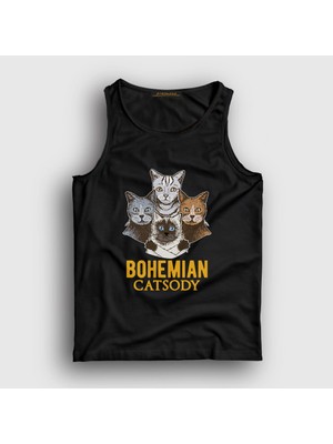 Presmono Unisex Siyah Bohemian Catsody Queen Kedili Atlet