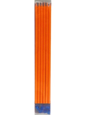 Ozka Concept Fosforlu Turuncu Çubuk Mum 20 cm 6 Adet