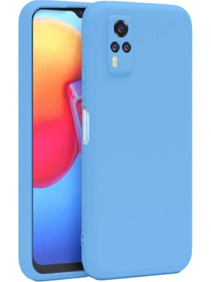 Uravas Store Vivo Y53S Kılıf Nano Içi Kadife Silikon - Mavi