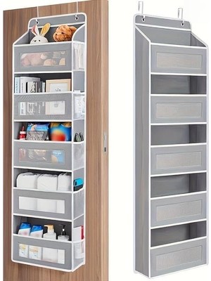 Ozka Concept Valkyrie Kapı Arkası Organizer 5 Cepli Askılı Dolap Düzenleyici Çok Amaçlı Kapı Arkası Raf 20KG Taş
