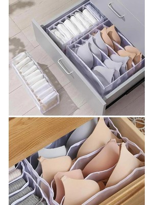 Ozka Concept Şeffaf Sütyen Düzenleyici Çekmece Dolap Içi Organizer 8 Bölmeli (36 x 29 x 12 Cm)