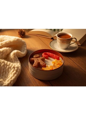 Ozka Concept Noel Temalı El Yapımı Dekoratif Kokulu Mum 7x3 cm 80 gr