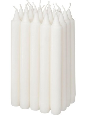 Ozka Concept Şamdan Mumu, Beyaz, 19 Cm, Kokusuz
