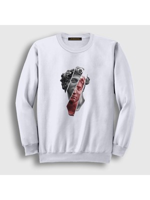 Presmono Unisex Beyaz David Davut Michelangelo Sweatshirt