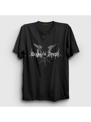Presmono Unisex Siyah Logo Deathspell Omega T-Shirt