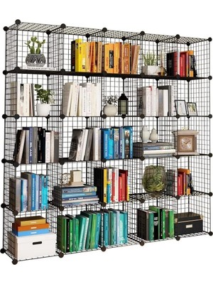 Ozka Concept 25 Bölmeli Metal Portatif Kitaplık Raf Dolap Organizer